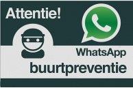 Raamsticker Attentie WhatsApp buurtpreventie