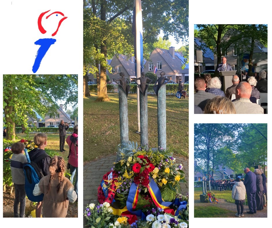 Diverse foto's van de dodenherdenking in Waalre