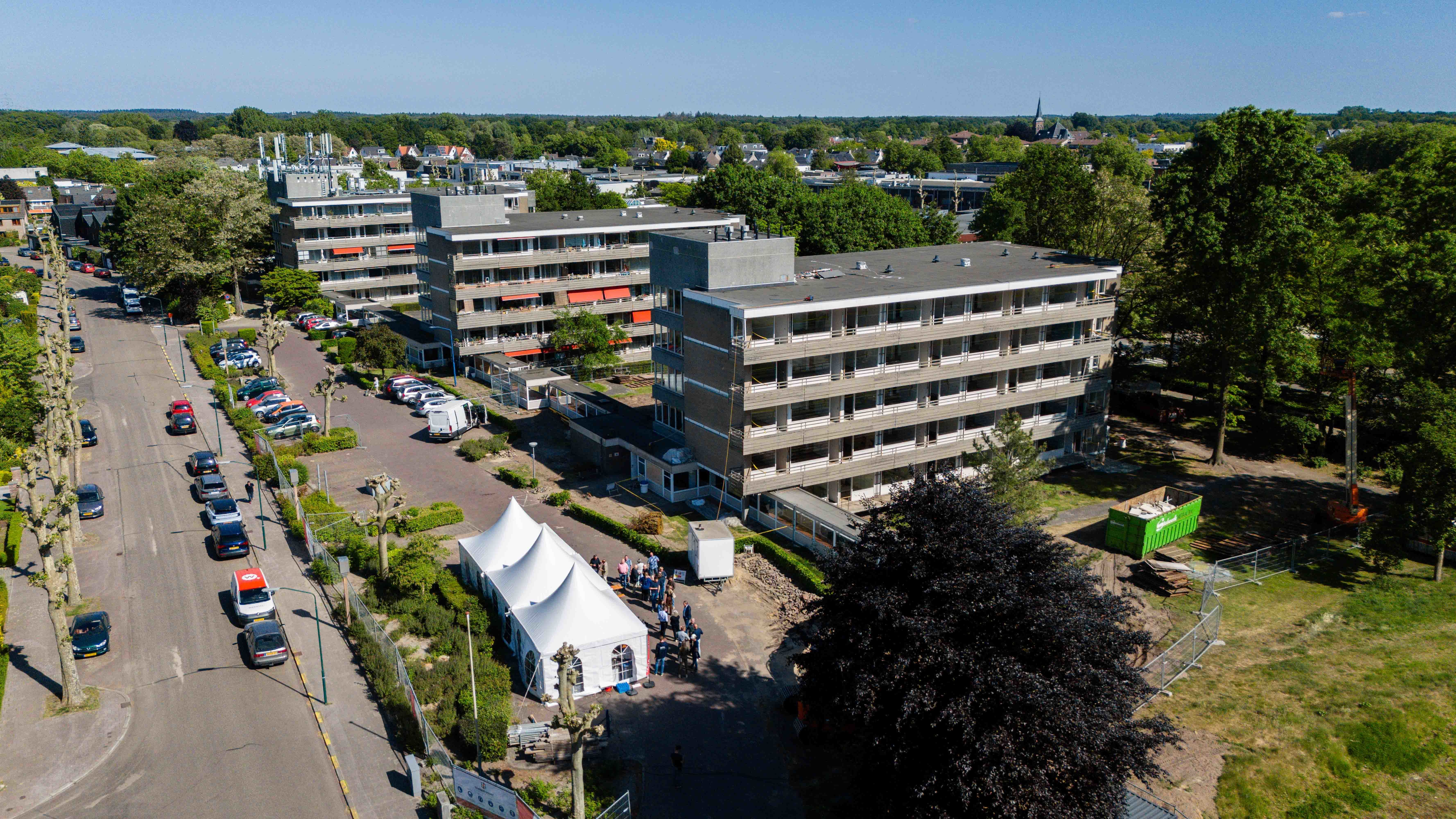 Luchtfoto van het project Malvalaan 