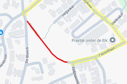 Werkzaamheden op fietspad Fazantlaan.